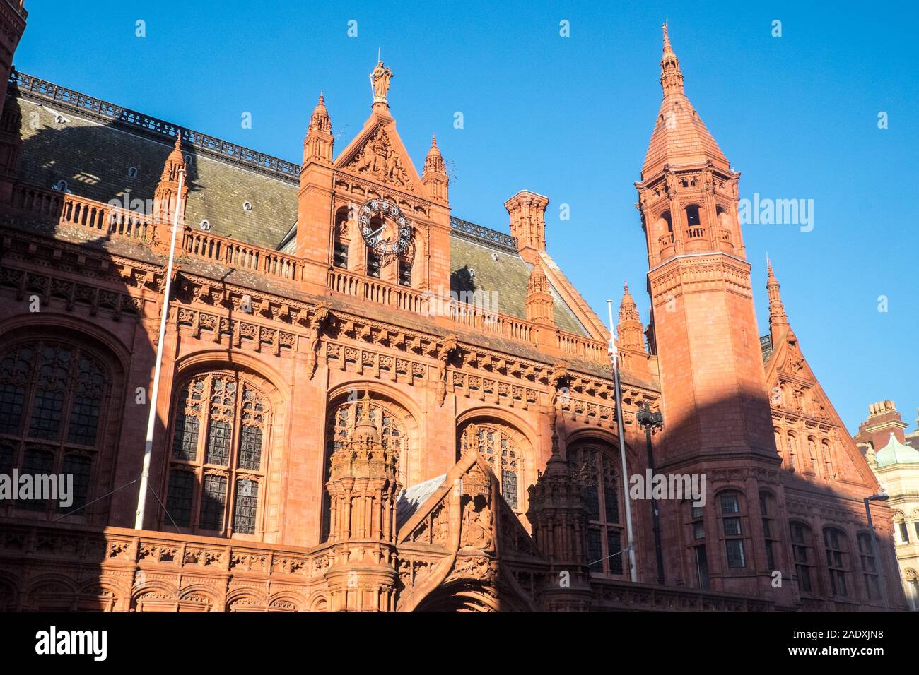 Famous,brick,Victorian,Magistrates Court,Law Courts,City,centre,of,Birmingham,West Midlands,West,Midlands,England,English,GB,Britain,British,UK Stock Photo