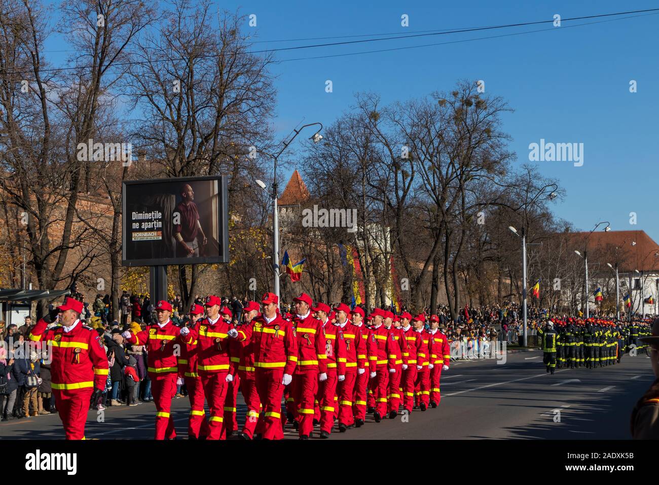 The annual military parade of the Romanian Armed Forces. Romanian Army Parade, December 1, 2019 Stock Photo