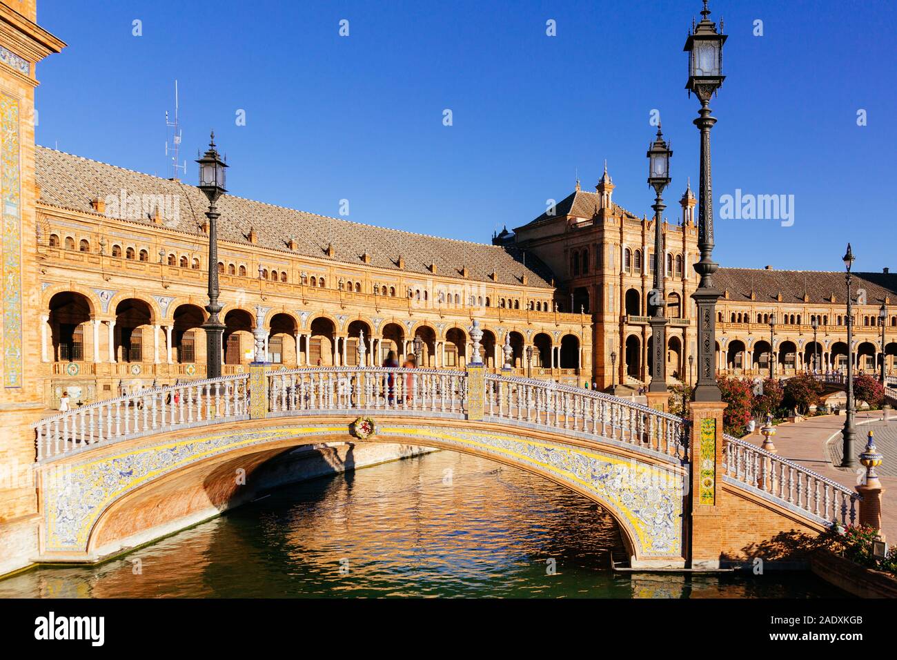 Seville, Plaza de Espana in a sunny afternoon. Andalusia, Spain. Stock Photo