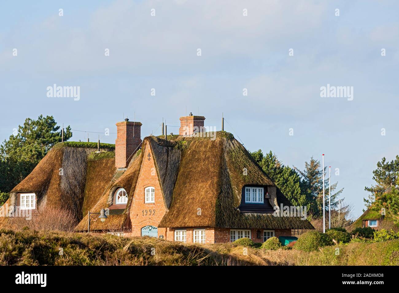 Sylt, Braderuper Heide, Friesenhaus Stock Photo