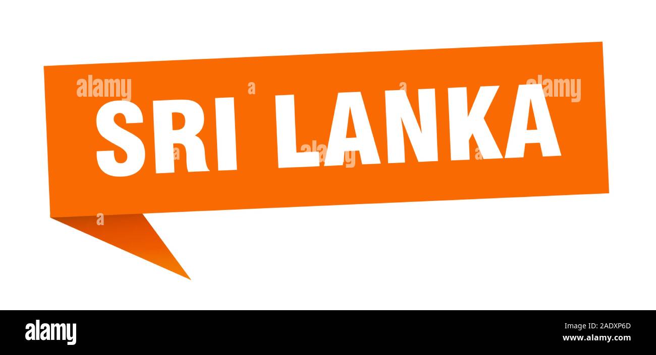 Sri Lanka sticker. Orange Sri Lanka signpost pointer sign Stock Vector
