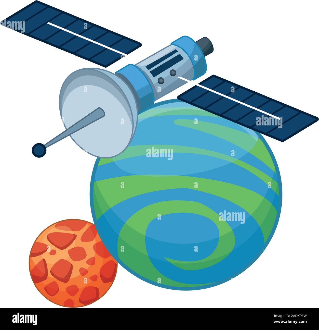 Space shuttle orbiting planet Stock Vector Images - Alamy