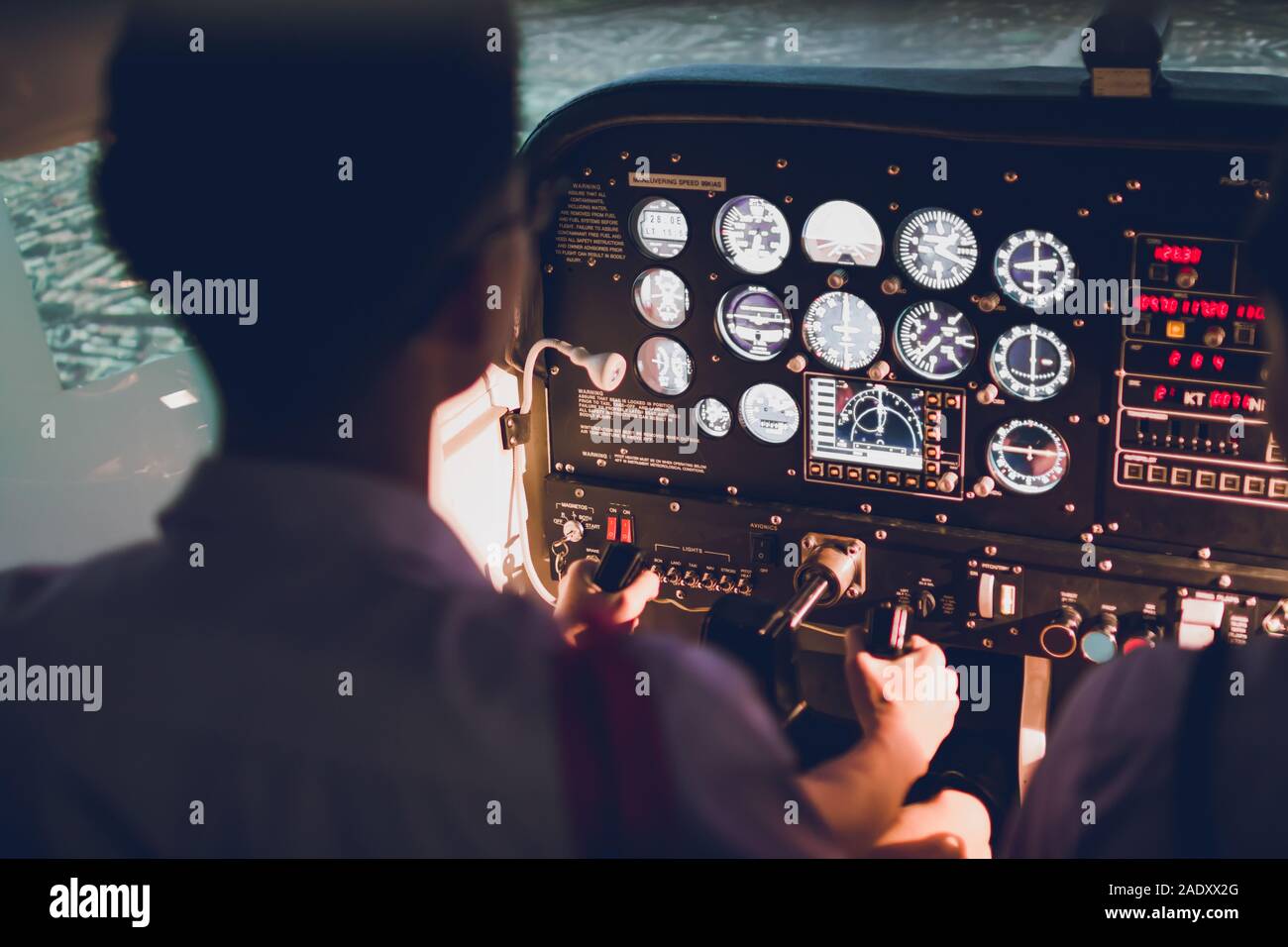 Thai High School students learning at fixed base flight simulator Stock ...