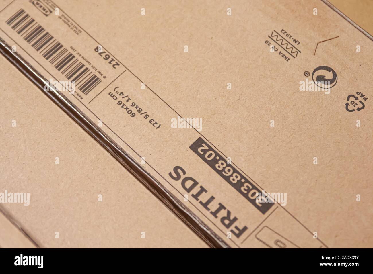 Pile of IKEA furniture cardboard box to be assembled Stock Photo - Alamy