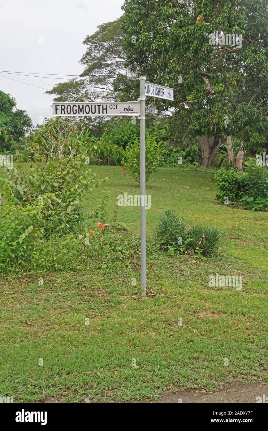 bird names road signs University of Papua New Guinea; Port Moresby