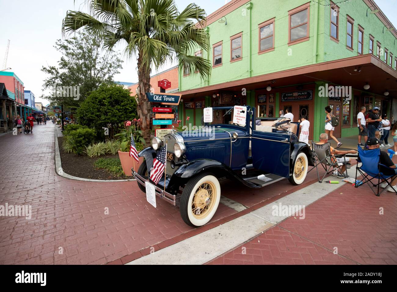 classic car on display in old town kissimmee florida usa Stock Photo
