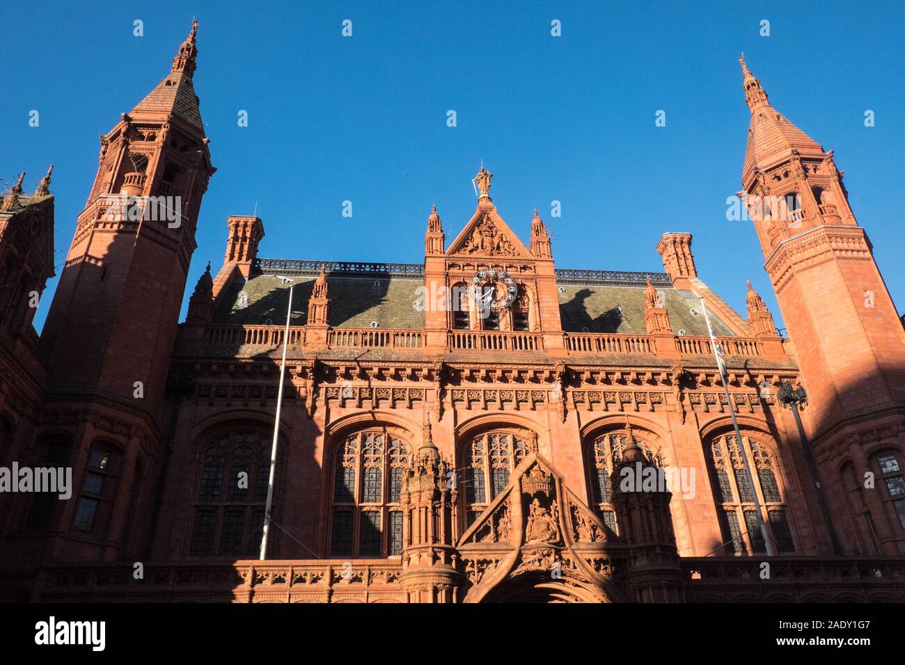 Famous,brick,Victorian,Magistrates Court,Law Courts,City,centre,of,Birmingham,West Midlands,West,Midlands,England,English,GB,Britain,British,UK Stock Photo