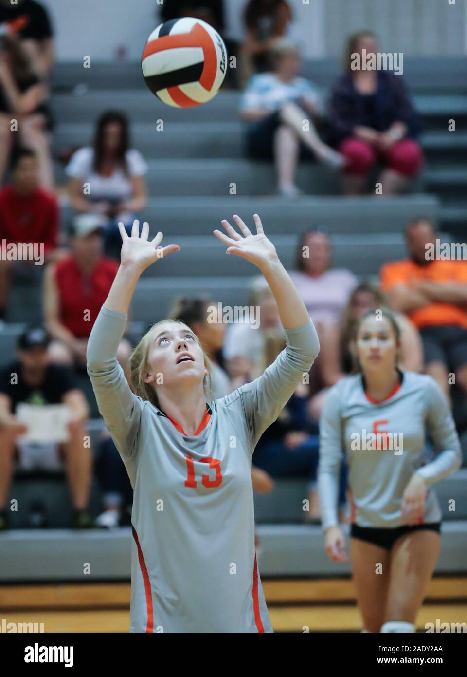 Volleyball action with Lakeland vs Post Falls High School in Post Falls