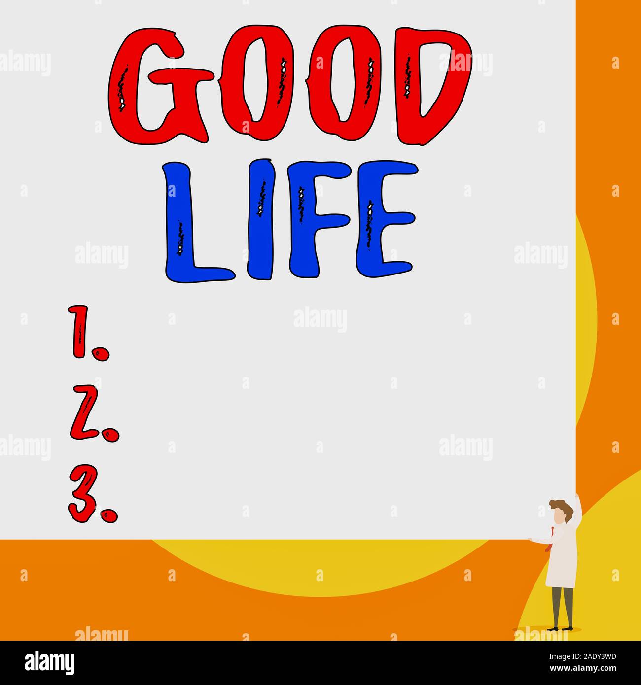 Conceptual Hand Writing Showing Good Life Concept Meaning Living