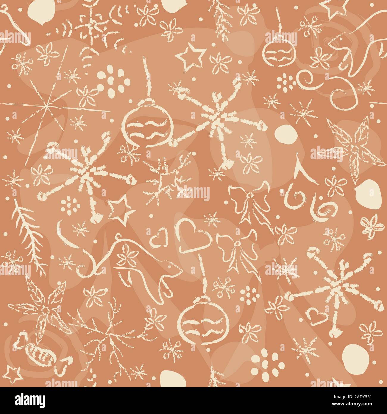 Cute Hand Drawn Winter Pattern. Seamless Pattern. Vector Illustration ...