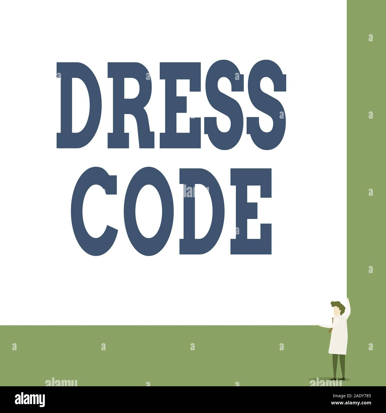 Text sign showing Dress Code. Business photo showcasing an accepted way ...