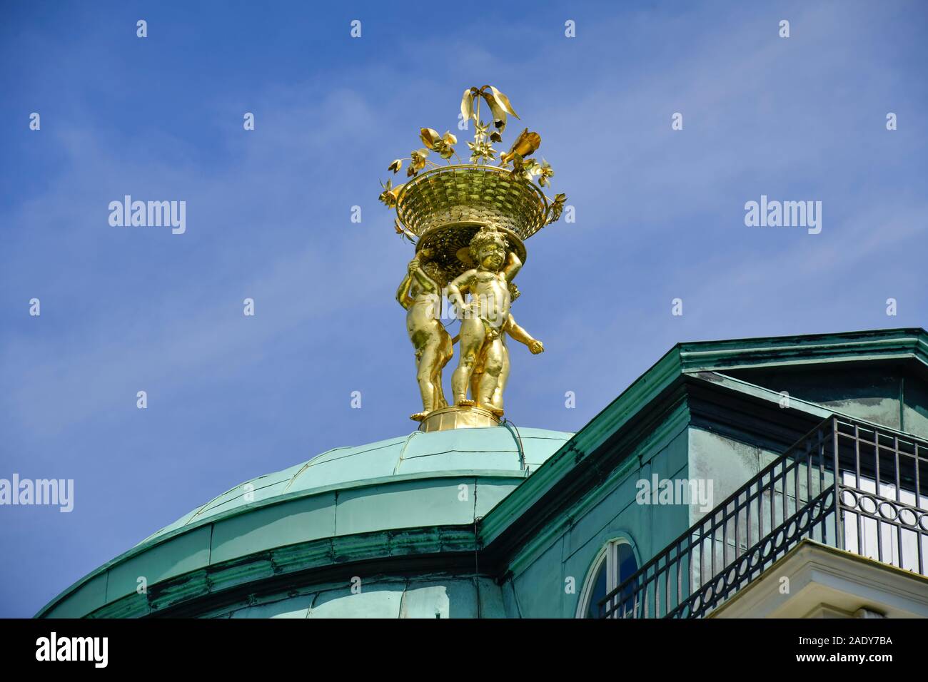 Dachfigur, Belvedere im Schlossgarten Charlottenburg, Spandauer Damm, Charlottenburg, Berlin, Deutschland Stock Photo