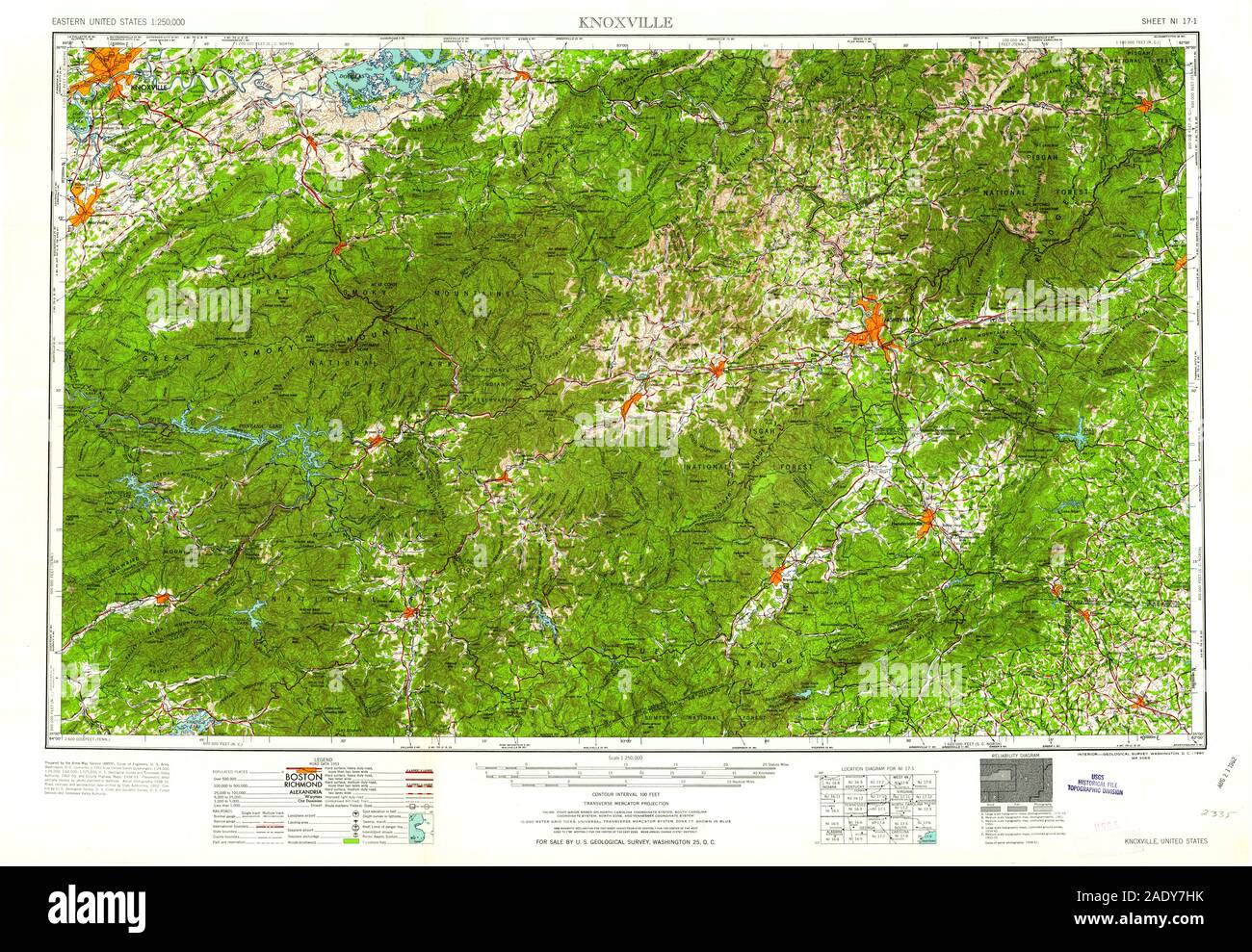 Knoxville map Cut Out Stock Images & Pictures - Alamy