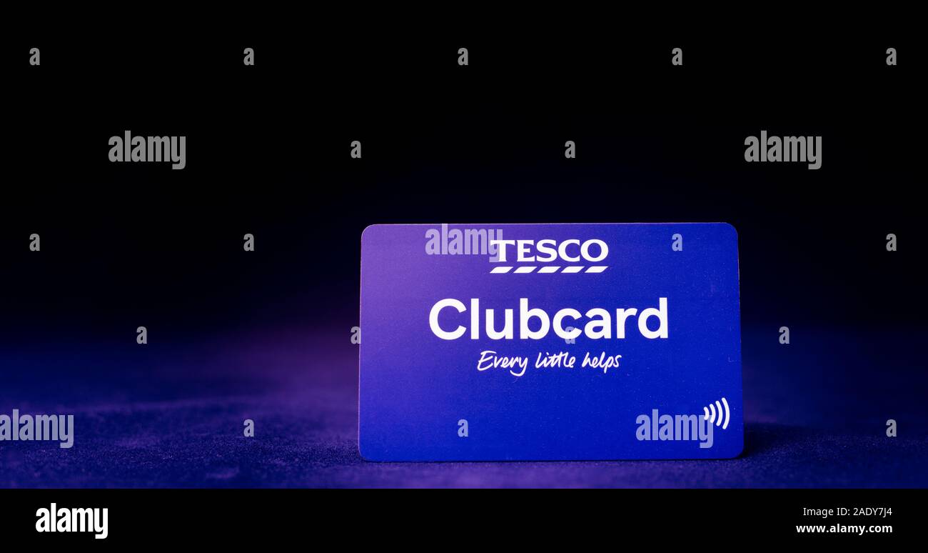 Perth, Scotland - 5 December 2019: A close-up of the Tesco Clubcard Stock Photo