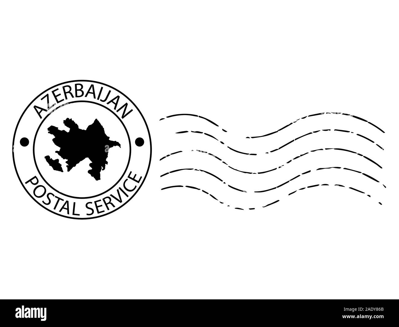 Azerbaijan postal stamp Vector illustration Eps 10. Stock Vector