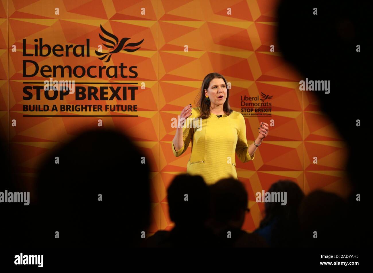 Liberal Democrat Leader Jo Swinson Speaking During A Rally At The Hub 