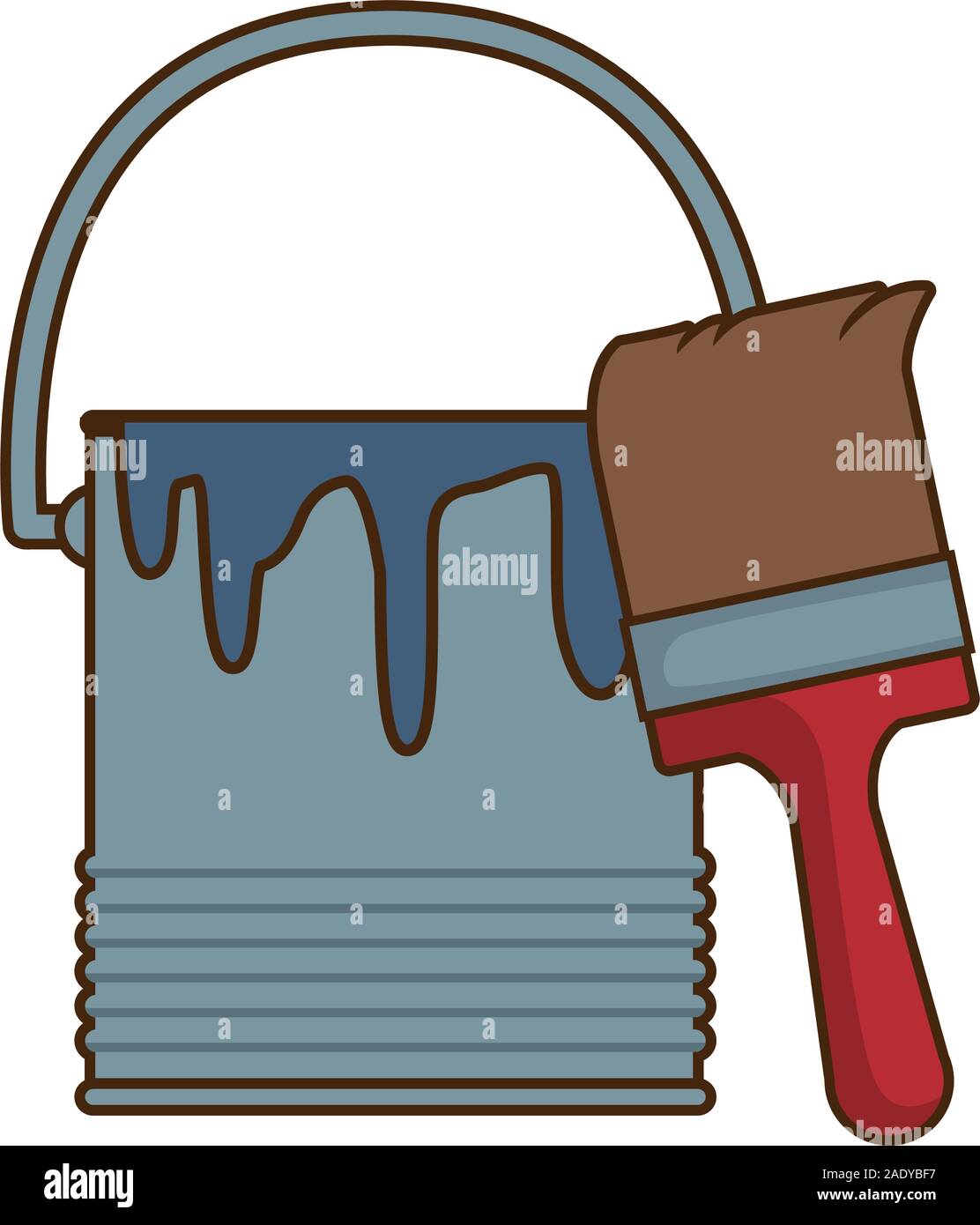 paint bucket and brush icon Stock Vector Image & Art - Alamy
