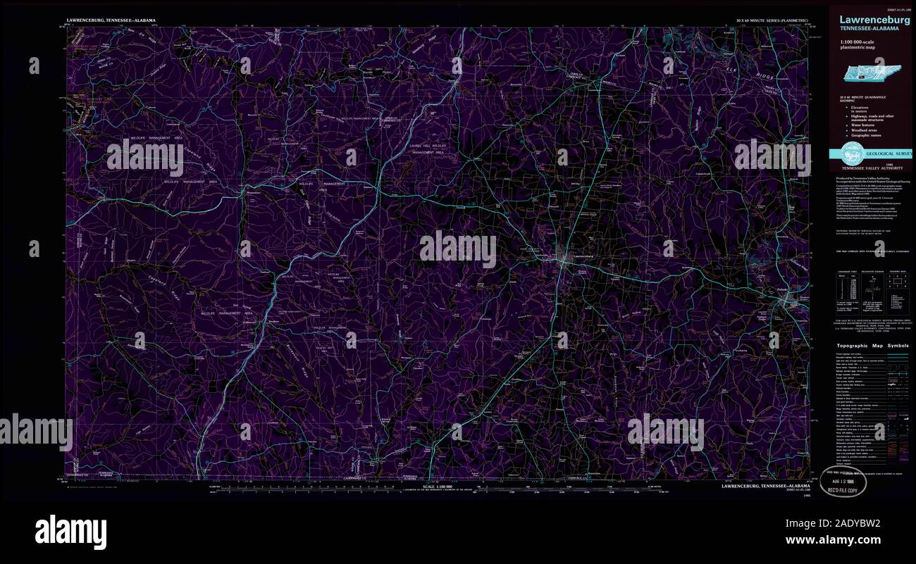 Map of lawrenceburg hi-res stock photography and images - Alamy