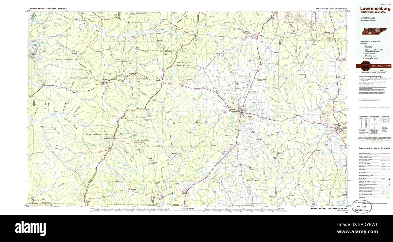 Map of lawrenceburg hi-res stock photography and images - Alamy