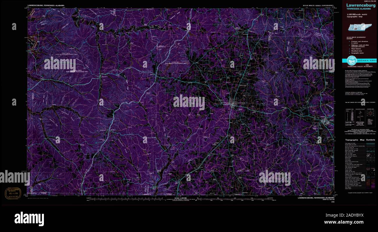 Map of lawrenceburg hi-res stock photography and images - Alamy