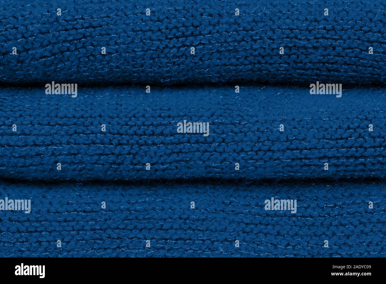 Classic blue color of year 2020. Fashion color autumn-winter 2019-2020 knitted sweater. warm cozy home and fashion colors concept Warm and flattering. Stock Photo