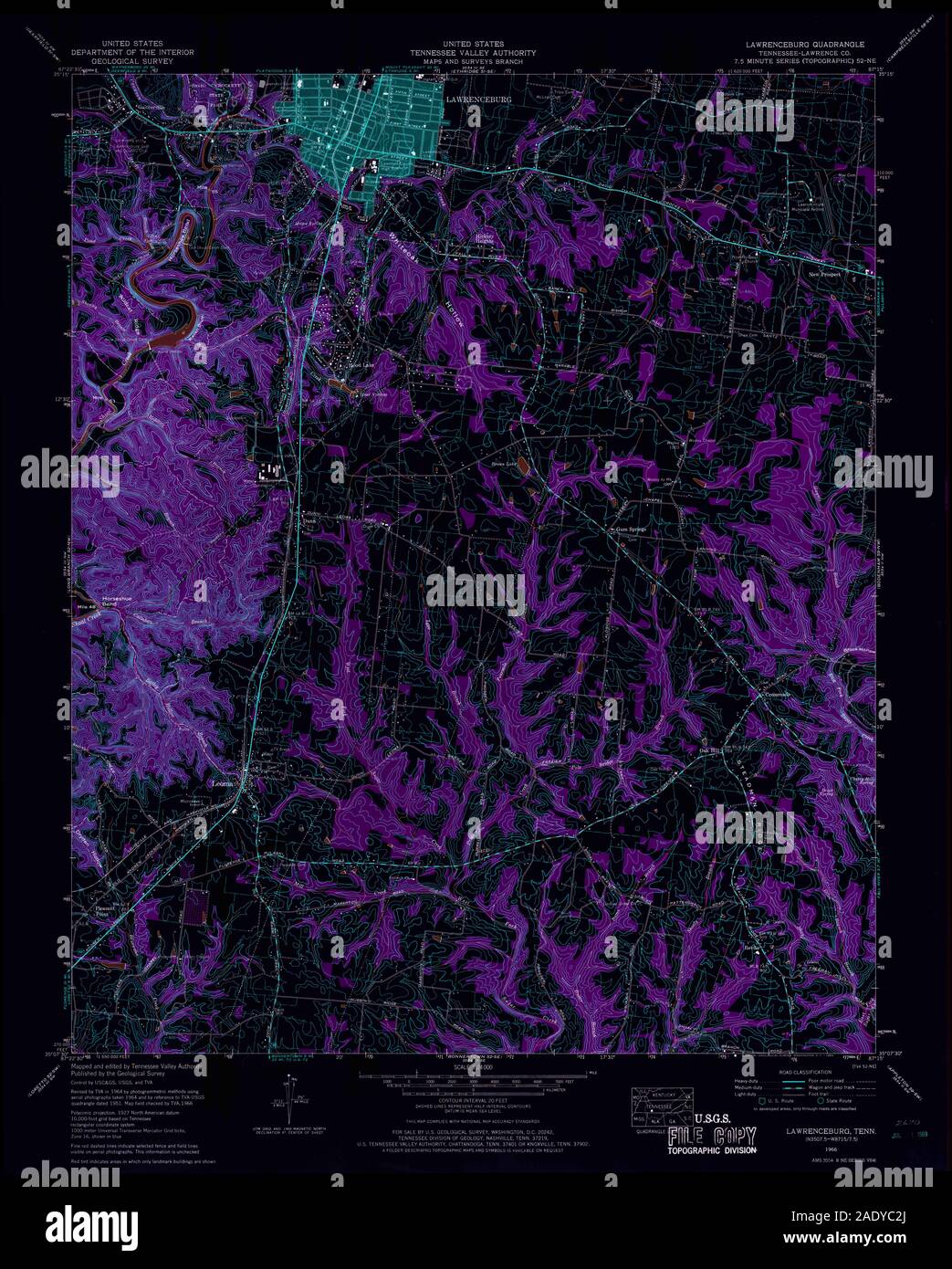 Map of lawrenceburg hi-res stock photography and images - Alamy