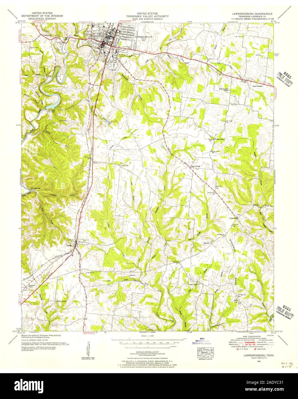 Map of lawrenceburg hi-res stock photography and images - Alamy