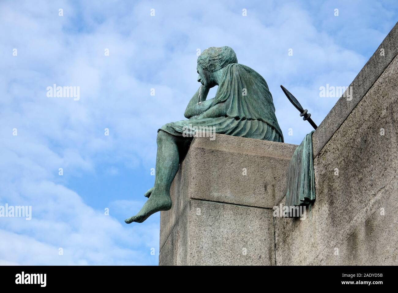 A view of Helvetia statue in Basel, Switzerland Stock Photo
