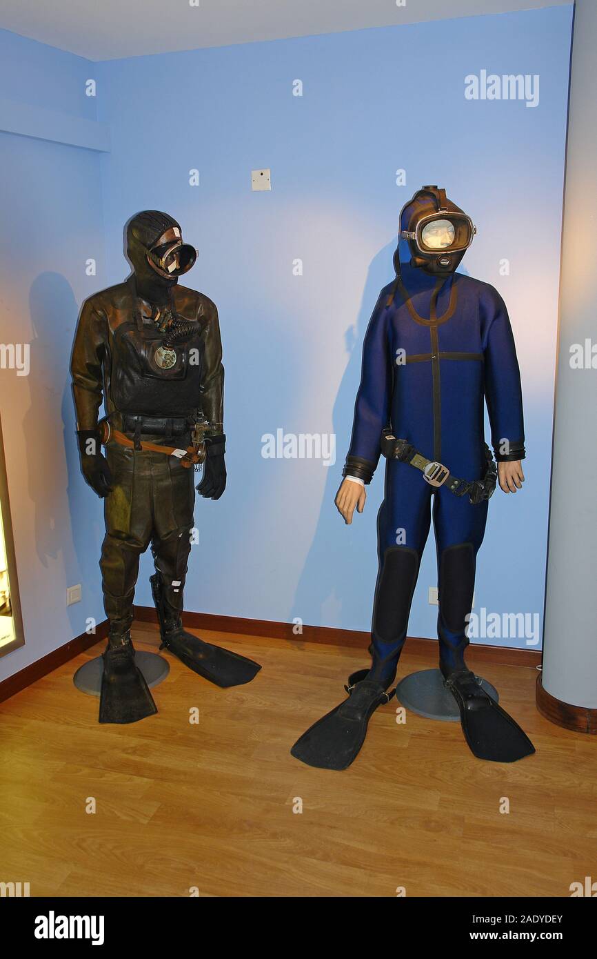 Suit Diving Musée Frédéric Dumas Sanary Var France Stock Photo