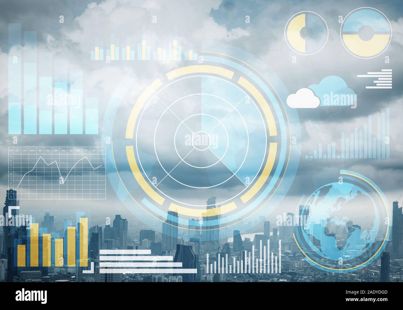 Business skyline charts hi-res stock photography and images - Alamy