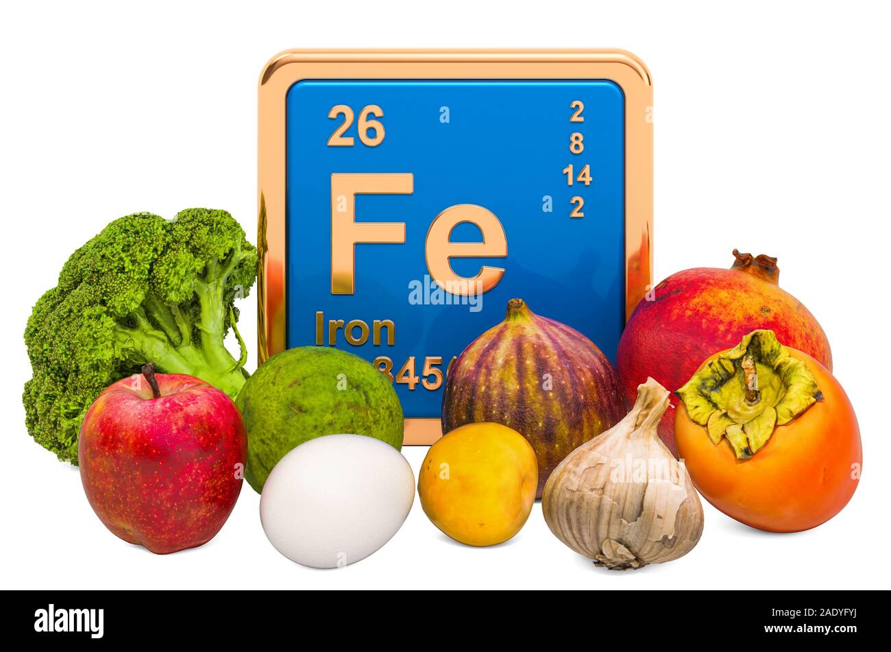 Foods Highest in Iron, 3D rendering isolated on white background Stock Photo Alamy