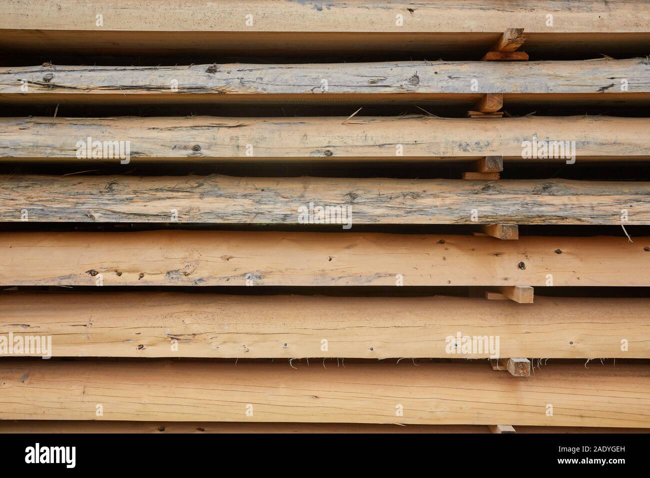 Wooden boards, lumber, industrial wood, timber. Building bar from a