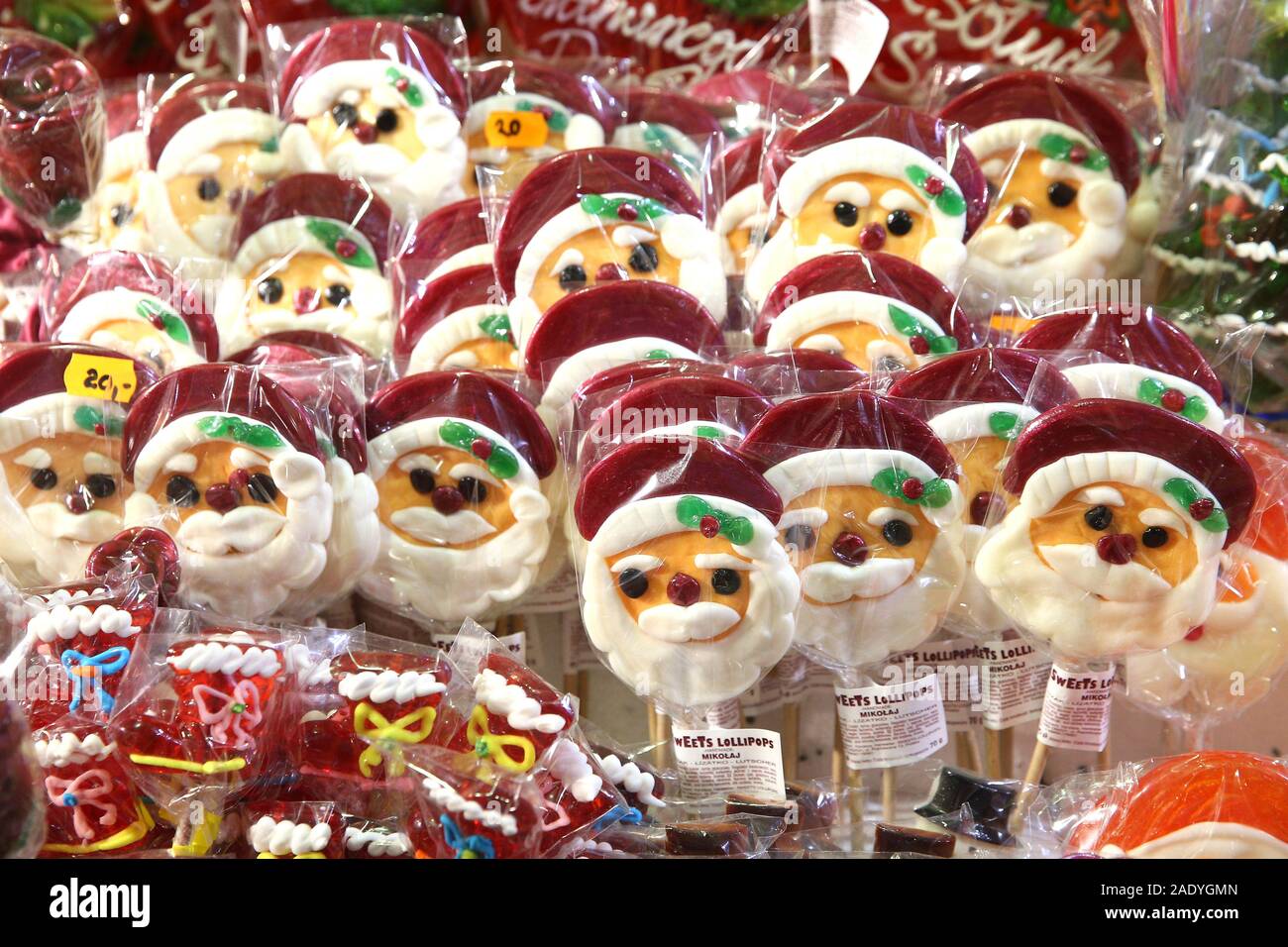 Krakow Poland 5th Dec 2019 Christmas Decorations And Sweets At