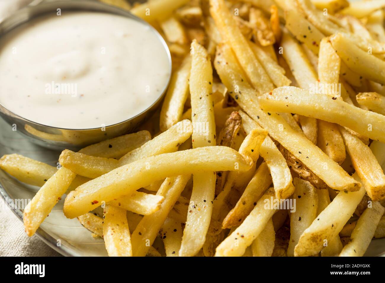 Homemade French Fries with Ranch Dressing Ready to Eat Stock Photo Alamy