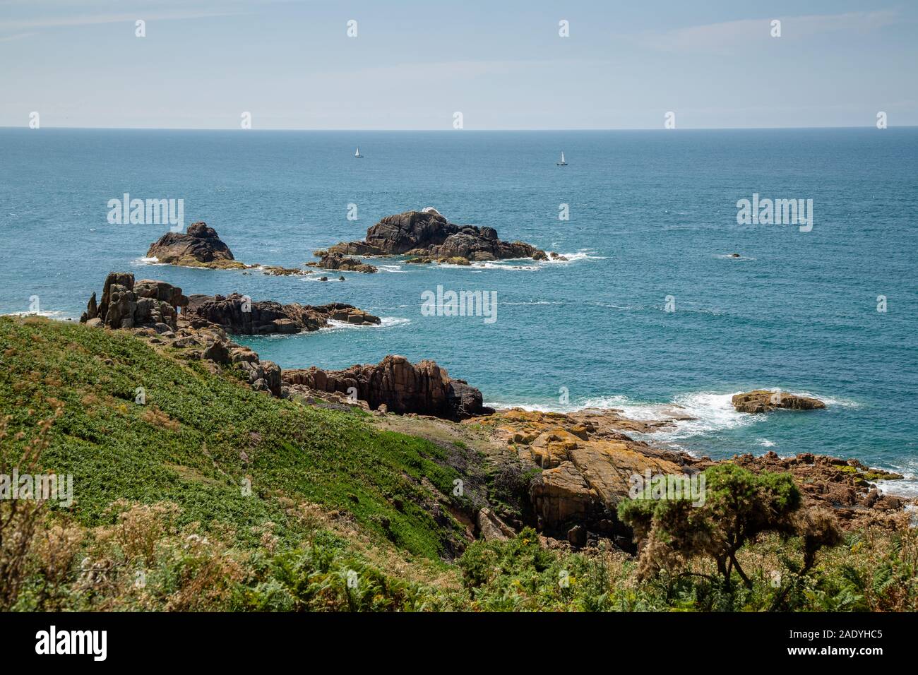Seaview off the coast of Jersey, Channel Islands Stock Photo