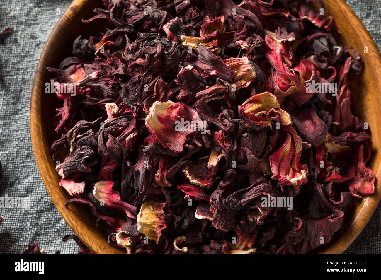 Dry Organic Jamaica Flower Hibiscus for Tea Stock Photo