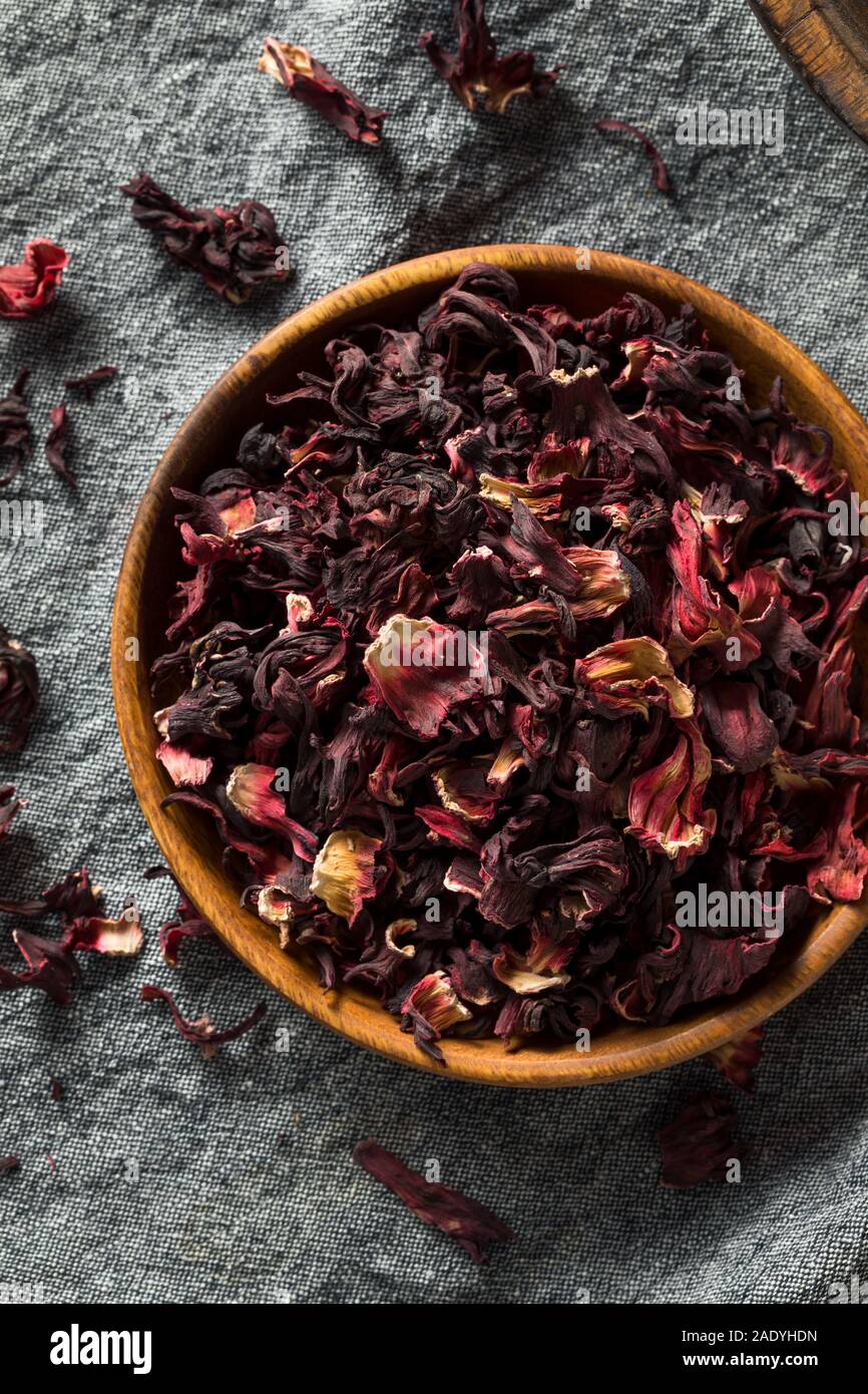 Dry Organic Jamaica Flower Hibiscus for Tea Stock Photo