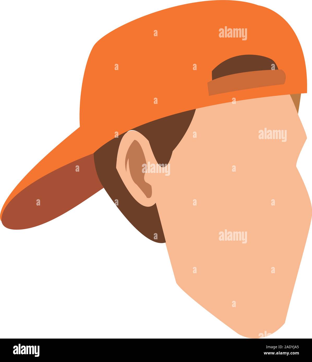 cartoon man wearing a orange cap icon 