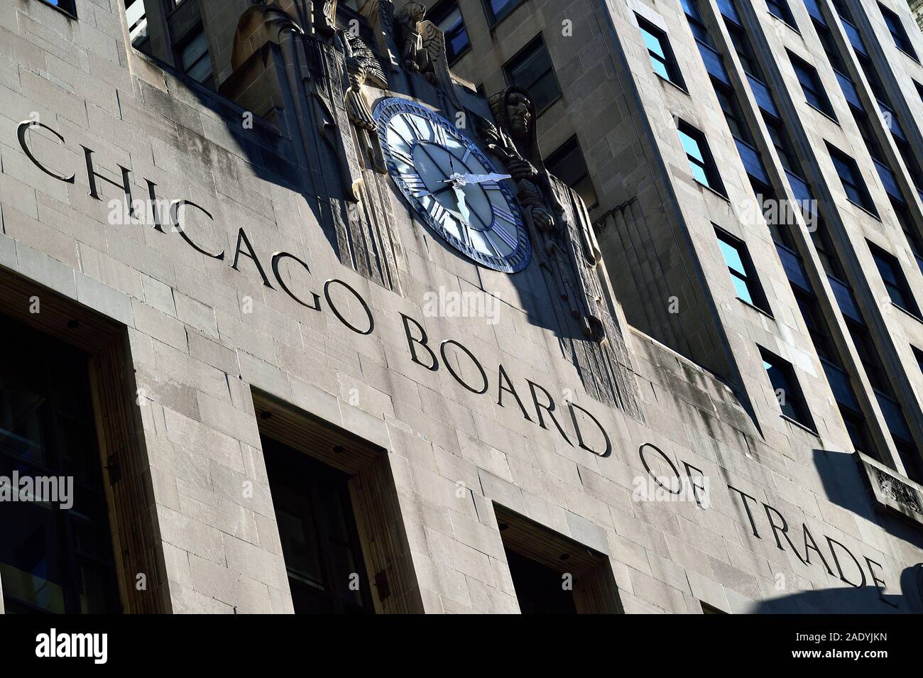 Chicago, Illinois, USA. The Chicago Board of Trade Building, built in