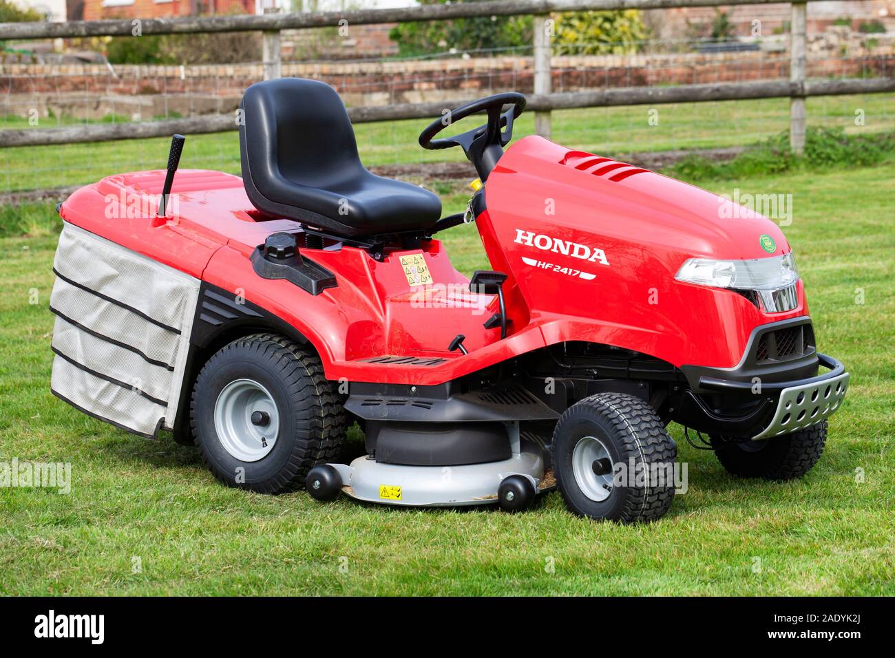 Honda HF2417 Ride on mower lawn tractor Stock Photo