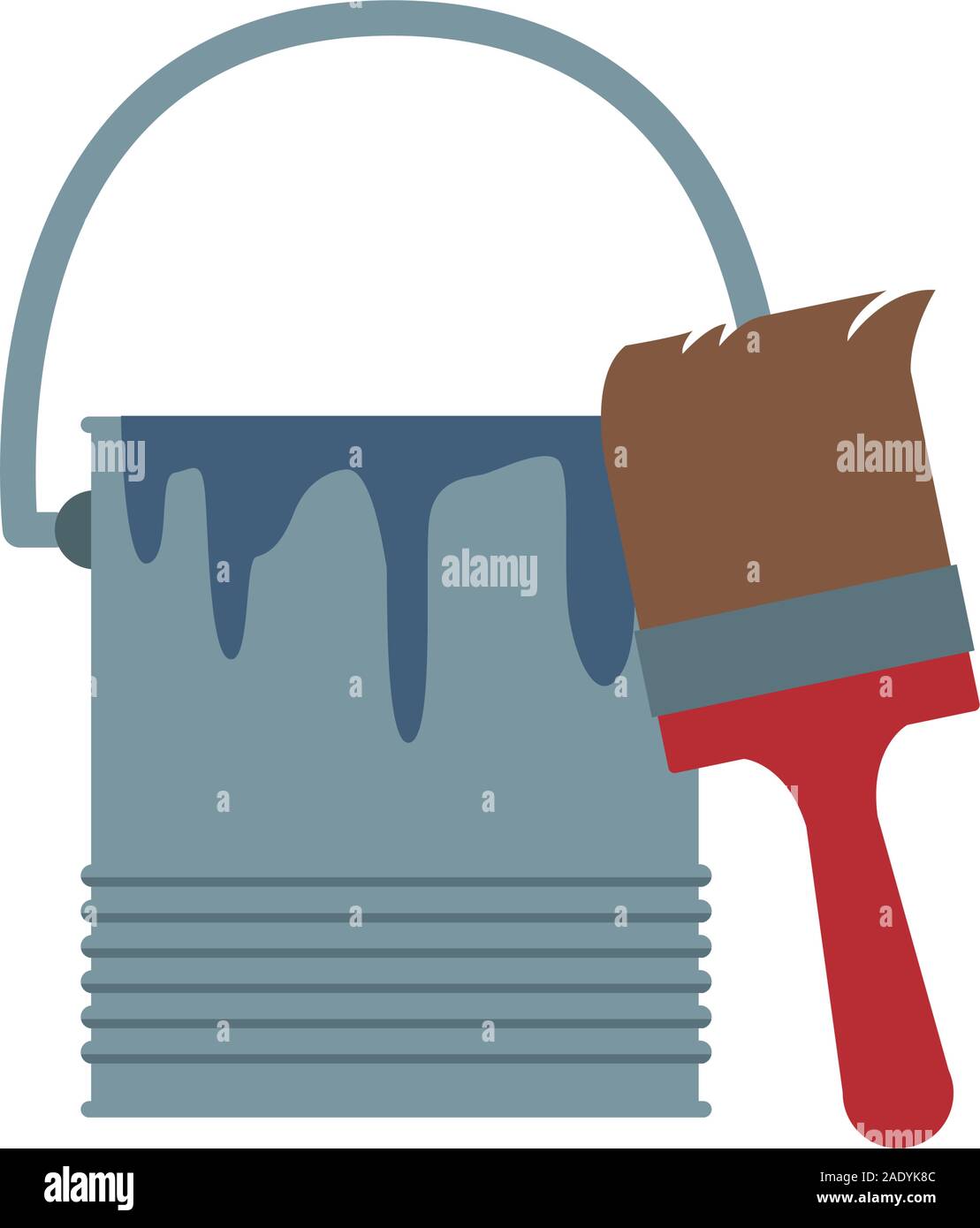 paint bucket and brush icon Stock Vector Image & Art - Alamy