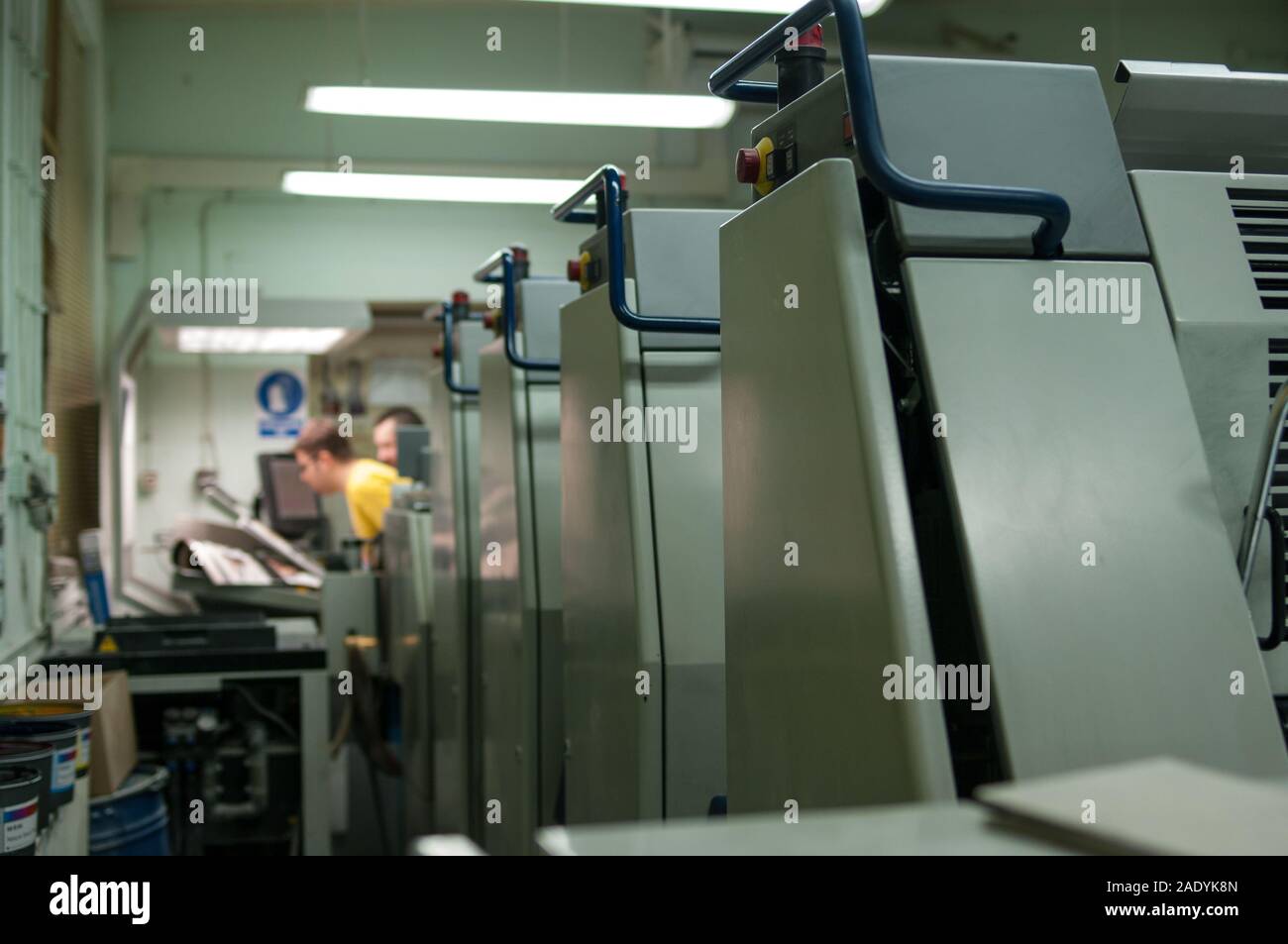 Interior of the offset printing house Stock Photo