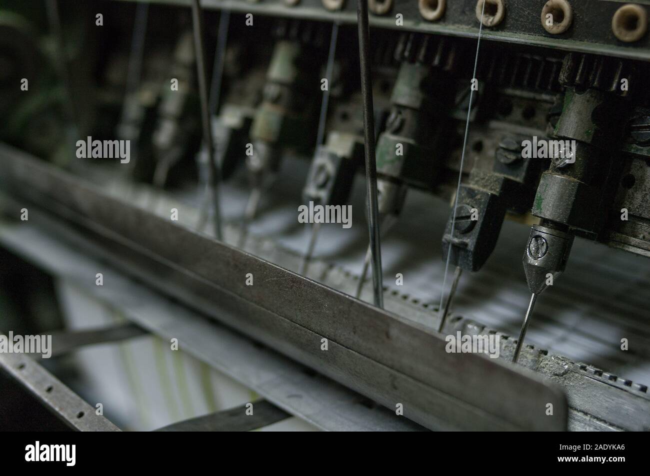 Bookbinding machine detail Stock Photo Alamy