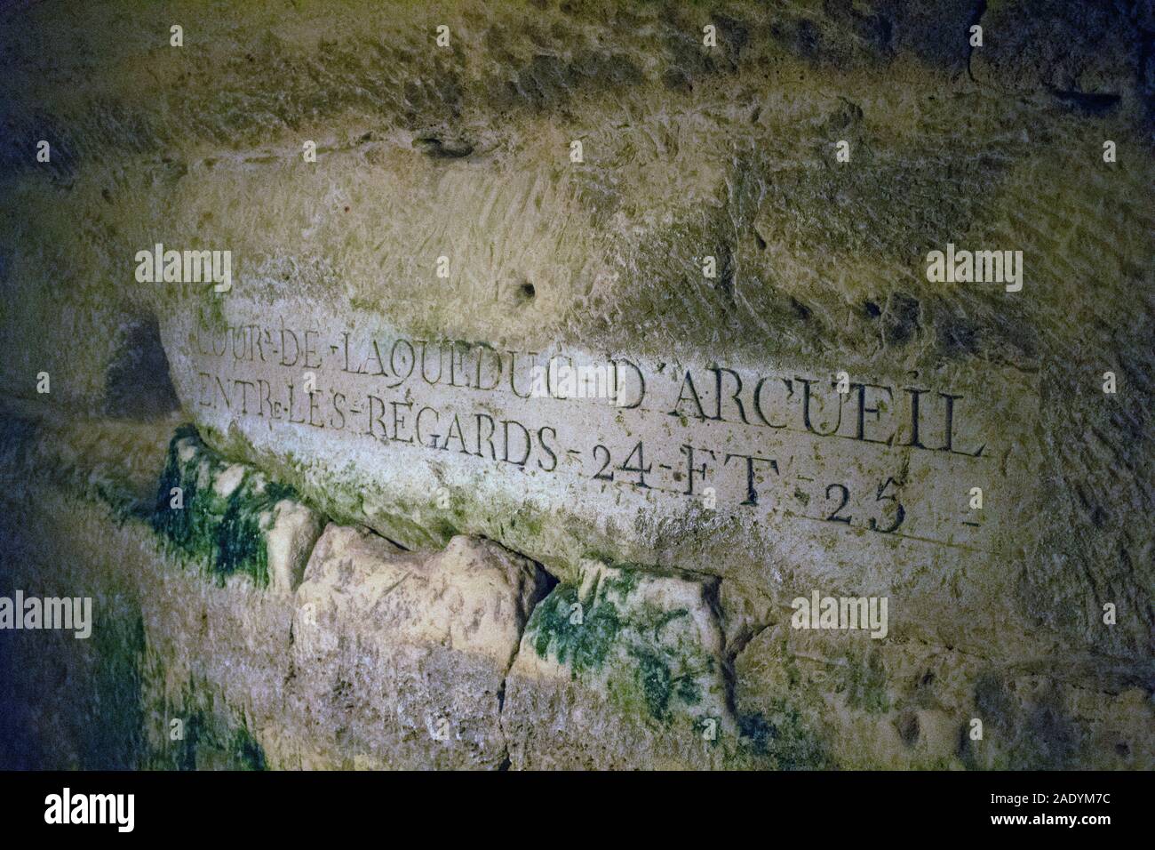 Inscriptions on the wall of the of Paris an underground
