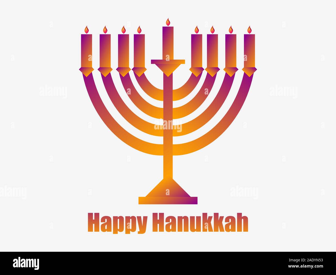Happy hanukkah. Hanukkah candles. Greeting card with nine candles. Vector illustration Stock Vector