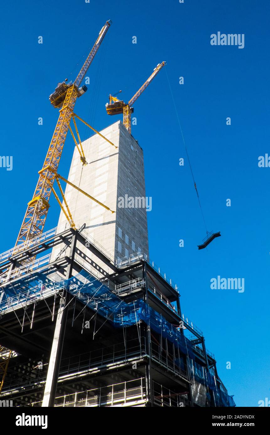 Construction of tall,103 Colmore Row Tower,Colmore Row,City,centre,of,Birmingham,West Midlands,West,Midlands,England,English,GB,Britain,British,UK Stock Photo