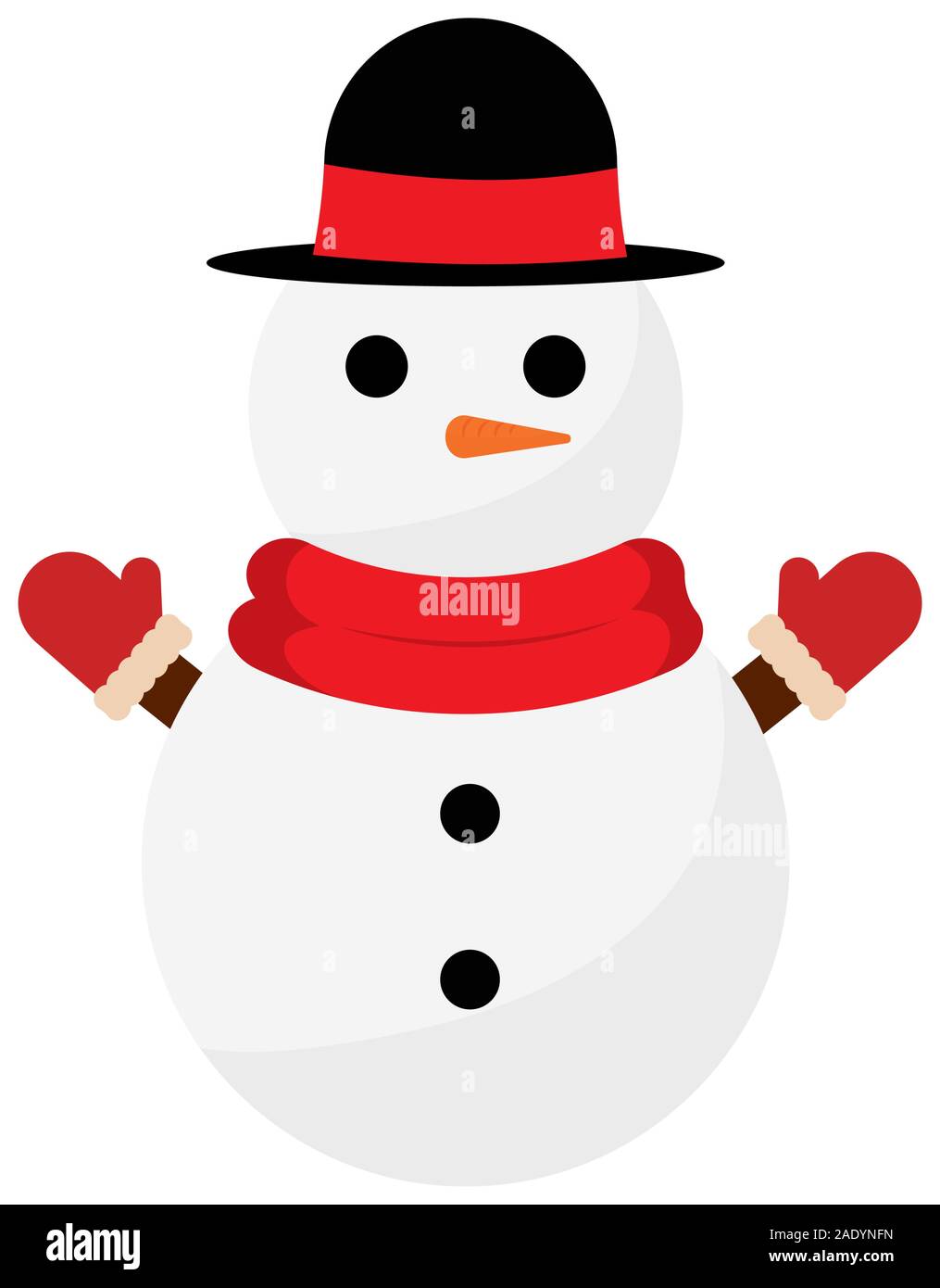Isolated snowman icon Stock Vector