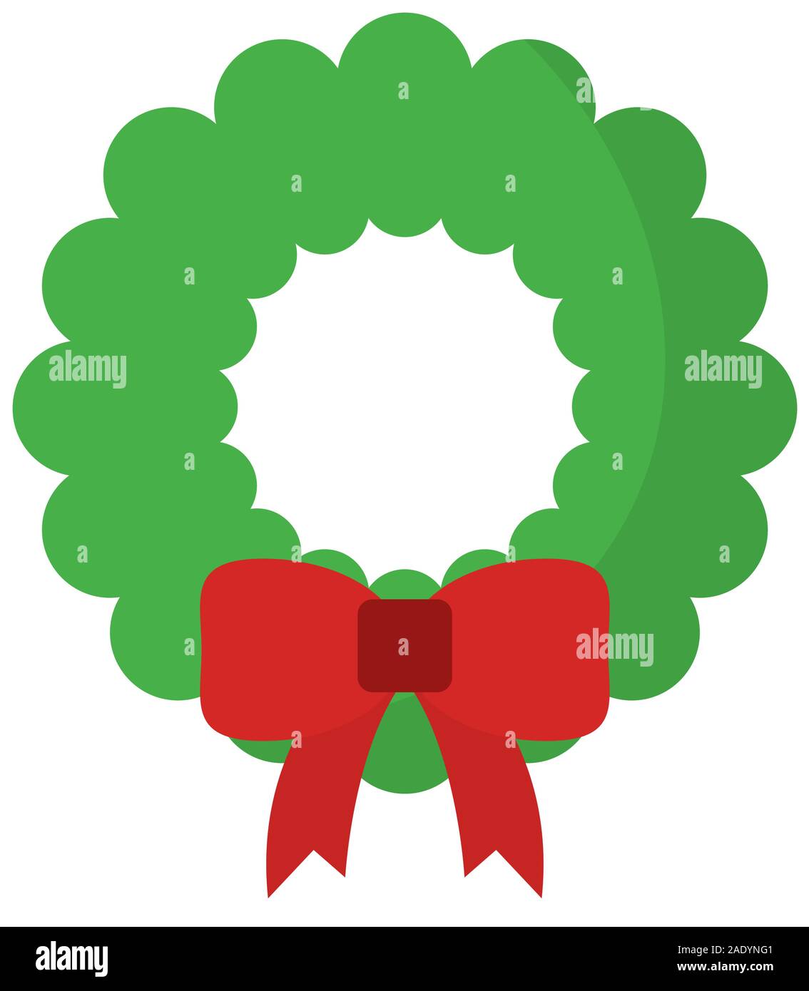Isolated christmas wreath icon Stock Vector