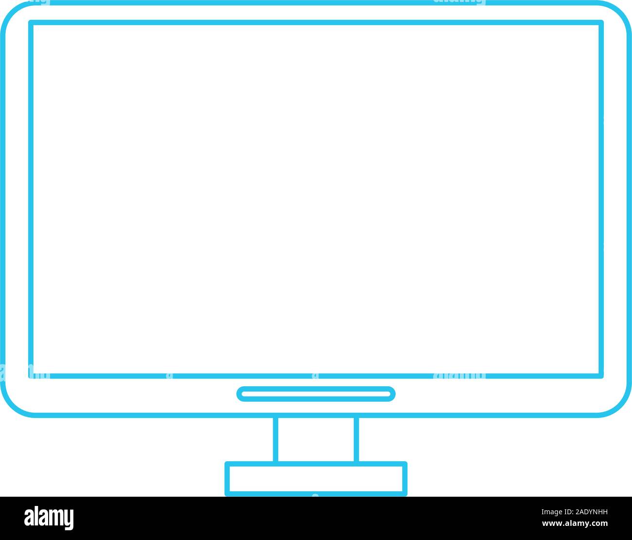 desktop computer display isolated icon Stock Vector Image & Art - Alamy