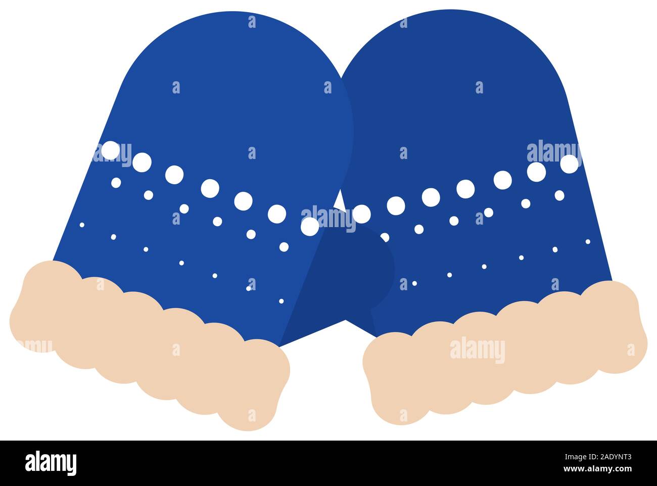 Christmas winter gloves icon Stock Vector